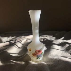Vintage milk glass bud vase